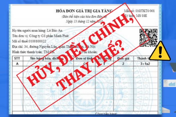 XỬ LÝ HÓA ĐƠN ĐIỆN TỬ CÓ SAI SÓT