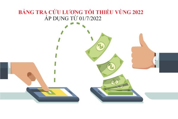 BẢNG TRA CỨU LƯƠNG TỐI THIỂU VÙNG 2022 ÁP DỤNG TỪ 01/7/2022