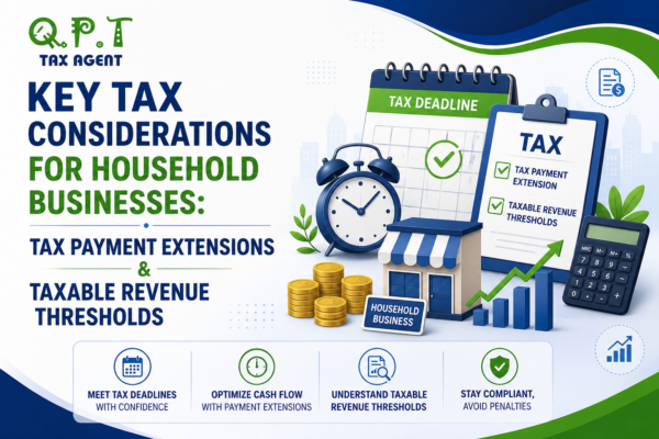 KEY TAX CONSIDERATIONS FOR HOUSEHOLD BUSINESSES: TAX PAYMENT EXTENSIONS & TAXABLE REVENUE THRESHOLDS
